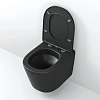 Унитаз подвесной GROSSMAN GR-4477BMSQ 485x360x330 черный матовый безободковый смыв торнадо бесшумный с сиденьем Унитаз подвесной GROSSMAN GR-4477BMSQ 485x360x330 черный матовый безободковый смыв торнадо бесшумный с сиденьем