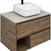 Тумба с раковиной STWORKI Карлстад 75 дуб рустикальный, простоун беж 425315 Тумба с раковиной STWORKI Карлстад 75 дуб рустикальный, простоун беж 425315