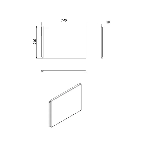 Экран для ванны торцевой Cersanit VIRGO 75 (PB-VIRGO*75) 63522 Экран для ванны торцевой Cersanit VIRGO 75 (PB-VIRGO*75) 63522