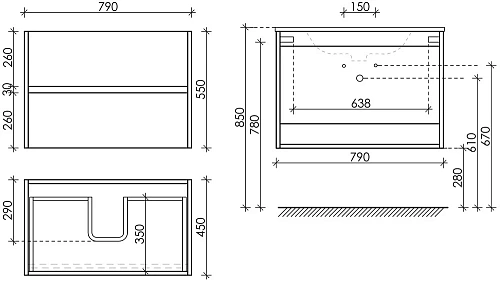 Тумба под раковину Sancos Urban UR80EG дуб галифакс натуральный Тумба под раковину Sancos Urban UR80EG дуб галифакс натуральный