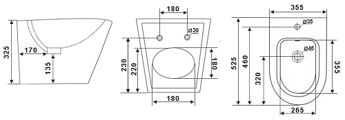 Биде подвесное Timo INARI TK-504 (522x355x325) Биде подвесное Timo INARI TK-504 (522x355x325)