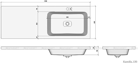 Раковина Madera Kamilla 130 R 00316658 Раковина Madera Kamilla 130 R 00316658