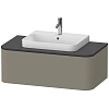 Тумба под раковину Duravit Happy D.2 Plus HP493109292 подвесная 100 см серый камень