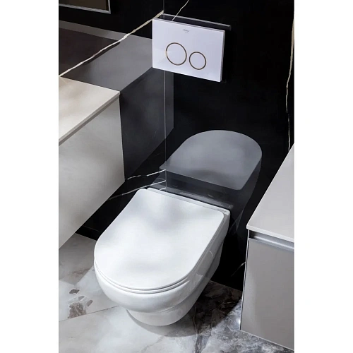 Унитаз подвесной Boheme FIORE 978-SET-W белый глянец c крышкой Унитаз подвесной Boheme FIORE 978-SET-W белый глянец c крышкой