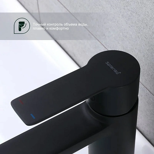 Смеситель для раковины Splenka S06.10.06, черный Смеситель для раковины Splenka S06.10.06, черный