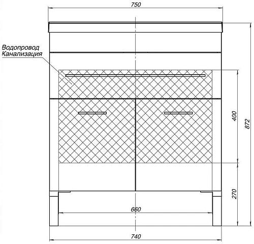 Комплект мебели Aquanet Верона 75 белый (напольный 1 ящик 2 дверцы) 00287659 Комплект мебели Aquanet Верона 75 белый (напольный 1 ящик 2 дверцы) 00287659