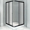 Душевой уголок Radomir Дрим 110 1-03-6-0-0-1201 квадратный, стекло матовое, поддон с каркасом и сифоном, профиль черный