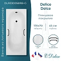 Ванна из искусственного камня Delice Dolce 170х70 DLR330058RB-G глянцевая с черными ручками Ванна из искусственного камня Delice Dolce 170х70 DLR330058RB-G глянцевая с черными ручками