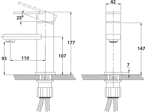Смеситель для раковины Kaiser Arena 33011 Смеситель для раковины Kaiser Arena 33011