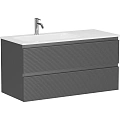 Тумба под раковину Sancos Folk FL100LGS левая 995х445х500 Grey soft, подвесная Тумба под раковину Sancos Folk FL100LGS левая 995х445х500 Grey soft, подвесная