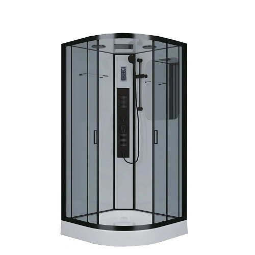 Душевая кабина Niagara Premium NG-6901-01G BLACK (900х900х2100) низкий поддон (16 см) стекло тонированное 69010134GBLACK Душевая кабина Niagara Premium NG-6901-01G BLACK (900х900х2100) низкий поддон (16 см) стекло тонированное 69010134GBLACK