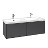Картинка анонса товара «тумба под раковину villeroy &amp; boch subway 3.0 graphite / graphite c56700vr c56702vq»