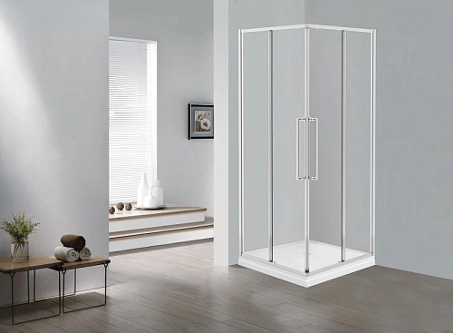 Душевой уголок Esbano ESS-100KV-C (ESOGS100KVC) 100х100х195 прозрачное стекло, профиль хром Душевой уголок Esbano ESS-100KV-C (ESOGS100KVC) 100х100х195 прозрачное стекло, профиль хром