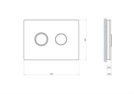 Клавиша смыва Cersanit ACCENTO CIRCLE, пневматическая, стекло, белая глянцевая (BU-ACN-CIR-PN/Wh/Gl) Клавиша смыва Cersanit ACCENTO CIRCLE, пневматическая, стекло, белая глянцевая (BU-ACN-CIR-PN/Wh/Gl)