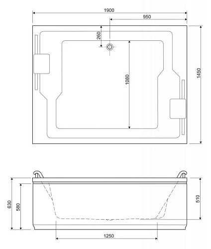 Экран для ванны фронтальный Cezares Plane (PLANE_DUO-190-SCR) Экран для ванны фронтальный Cezares Plane (PLANE_DUO-190-SCR)