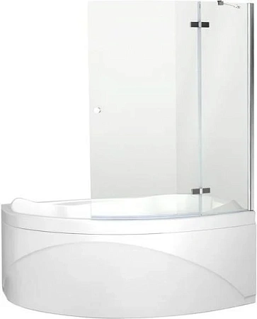 Шторка на ванну Aquanet Beta 2 NF7221-2 hinge L, прозрачное стекло Шторка на ванну Aquanet Beta 2 NF7221-2 hinge L, прозрачное стекло