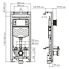 Инсталляция для унитаза WasserKRAFT Alme 15TLT.010.ME.PG02 с клавишей смыва золото Инсталляция для унитаза WasserKRAFT Alme 15TLT.010.ME.PG02 с клавишей смыва золото