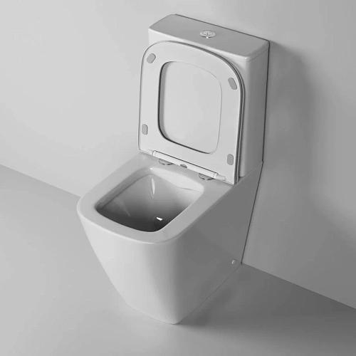 Унитаз напольный GROSSMAN GR-4472S Style 620x365x920 безободковый с высокой чашей 48 см с сиденьем Унитаз напольный GROSSMAN GR-4472S Style 620x365x920 безободковый с высокой чашей 48 см с сиденьем