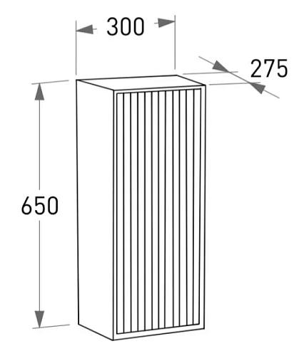 Шкаф-пенал Salini Armonia 300x650 27A.3.300.650.04, подвесной Шкаф-пенал Salini Armonia 300x650 27A.3.300.650.04, подвесной