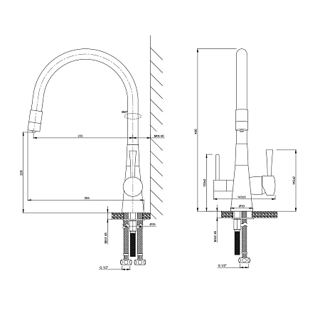 Смеситель для кухни Lemark Comfort LM3075BL с гибким изливом, с подключением к фильтру, черный Смеситель для кухни Lemark Comfort LM3075BL с гибким изливом, с подключением к фильтру, черный