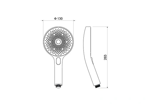 Душевая лейка Aquatek ОБЕРОН AQ2007MB Черный матовый Душевая лейка Aquatek ОБЕРОН AQ2007MB Черный матовый