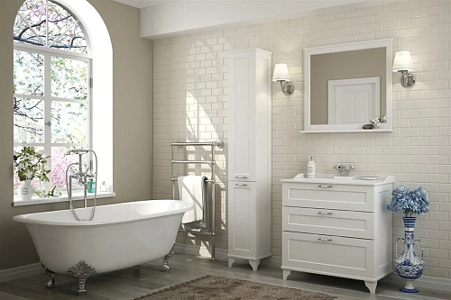 Тумба под раковину Aquaton Леон 80 Н дуб белый 1A187801LBPS0 Тумба под раковину Aquaton Леон 80 Н дуб белый 1A187801LBPS0