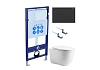 Комплект унитаза SET AQUATEK КЛАССИК-074 4в1 с инсталляцией, креплением, клавишей смыва и сиденьем