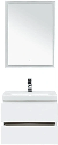 Комплект мебели Aquanet Беркли 60 белый/дуб рошелье (зеркало белое) 00258905 Комплект мебели Aquanet Беркли 60 белый/дуб рошелье (зеркало белое) 00258905