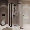 Душевой уголок Niagara Nova NG-6827-34BLACK (100x100x195) полукруг, раздижная, черный матов, стекло прозрачное Душевой уголок Niagara Nova NG-6827-34BLACK (100x100x195) полукруг, раздижная, черный матов, стекло прозрачное
