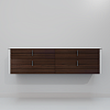 Картинка анонса товара «тумба с раковиной artdecco gabriella 150 agb15w24d100 черный орех»