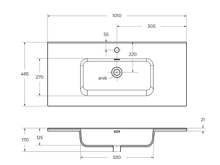 Раковина BelBagno BB1000ETL 1010x460 Раковина BelBagno BB1000ETL 1010x460