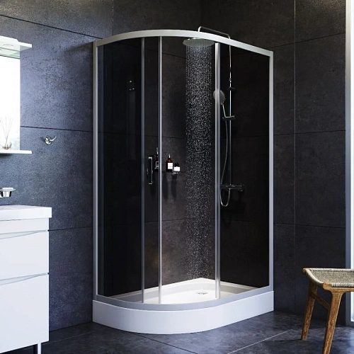 Душевой уголок AM.PM Like W83G-302U120CG64 Slide 120x80, стекло тонированное, профиль матовый серый Душевой уголок AM.PM Like W83G-302U120CG64 Slide 120x80, стекло тонированное, профиль матовый серый