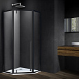 Детальная картинка товара «душевой уголок vincea penta vsp-3p900clb, 900x900, черный, стекло прозрачное»