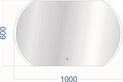 Зеркало DIWO Новгород 100 с подсветкой сенсорной, светодиодной, овальное, в современном стиле 543685 Зеркало DIWO Новгород 100 с подсветкой сенсорной, светодиодной, овальное, в современном стиле 543685