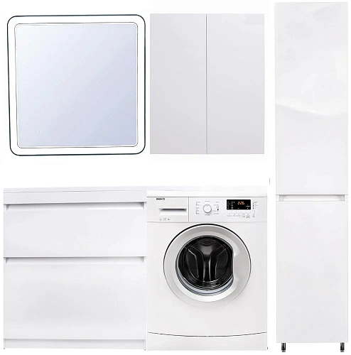 Тумба под раковину Style Line Даллас 140, 2 ящика, Люкс белая, PLUS СС-00002273 Тумба под раковину Style Line Даллас 140, 2 ящика, Люкс белая, PLUS СС-00002273