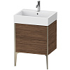 Картинка анонса товара «тумба под раковину duravit xviu xv45340b121 напольная 58 см орех темный»