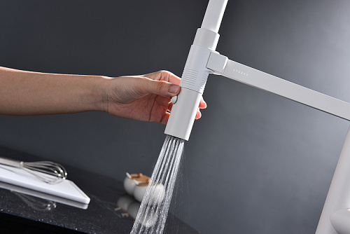 Смеситель для кухни Paulmark LEADER белый матовый Le214101-WH Смеситель для кухни Paulmark LEADER белый матовый Le214101-WH