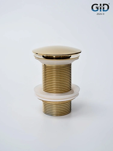 Донный клапан Gid без перелива G100 73301K золото 7x7x10 Донный клапан Gid без перелива G100 73301K золото 7x7x10