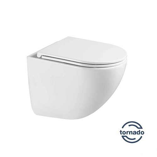 Унитаз подвесной Vincea Bien VT1-51T безободковый, цвет белый, ультратонкое soft-close сиденье Унитаз подвесной Vincea Bien VT1-51T безободковый, цвет белый, ультратонкое soft-close сиденье