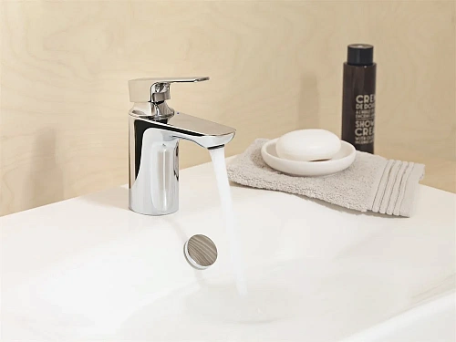 Смеситель для раковины Jacob Delafon Aleo+ E72312-CP с донным клапаном Смеситель для раковины Jacob Delafon Aleo+ E72312-CP с донным клапаном