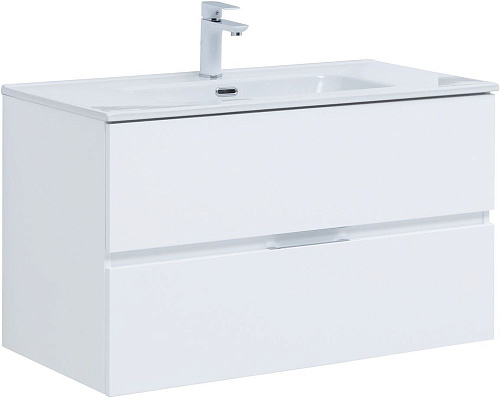 Тумба под раковину Aquanet Алвита New 90 2 ящика, белый матовый 00303920 Тумба под раковину Aquanet Алвита New 90 2 ящика, белый матовый 00303920