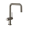 Смеситель для кухни Hansgrohe U 220, с запорным вентилем, 1jet 72807800, под сталь