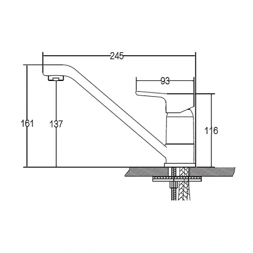 Смеситель для кухни Kaiser Vega 63033 Смеситель для кухни Kaiser Vega 63033