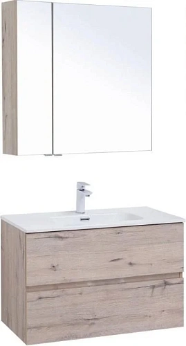 Комплект мебели Aquanet Алвита New 80 2 ящика, дуб веллингтон белый 00274202 Комплект мебели Aquanet Алвита New 80 2 ящика, дуб веллингтон белый 00274202