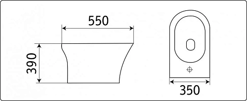 Биде напольное CeramaLux 1217C белый Биде напольное CeramaLux 1217C белый