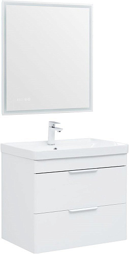 Тумба под раковину Aquanet Ирис new 710 белый глянец (2 ящика) 00310145 Тумба под раковину Aquanet Ирис new 710 белый глянец (2 ящика) 00310145