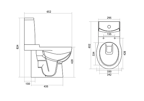Унитаз напольный Santek Аллегро 1.WH30.1.954 Унитаз напольный Santek Аллегро 1.WH30.1.954