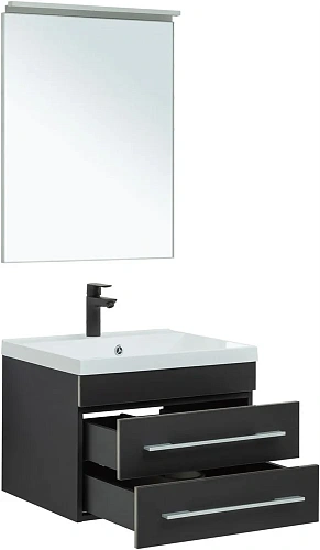 Тумба под раковину Aquanet Верона 58 New черный матовый 00272428 Тумба под раковину Aquanet Верона 58 New черный матовый 00272428