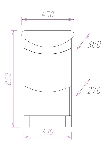 Тумба под раковину Onika СЕЛЕНА 45.01 104505 Тумба под раковину Onika СЕЛЕНА 45.01 104505