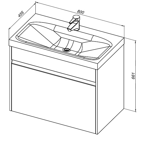 Тумба под раковину Aquanet Палермо 80 белый 00253587 Тумба под раковину Aquanet Палермо 80 белый 00253587